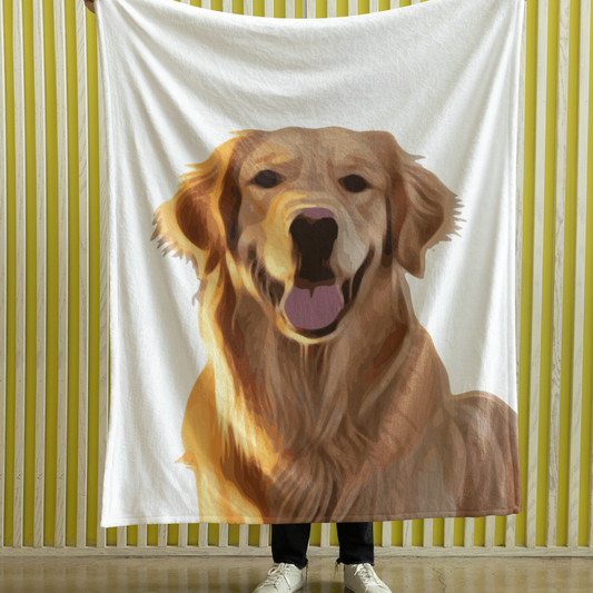 Große Decke mit deinem Haustier als Zeichnung